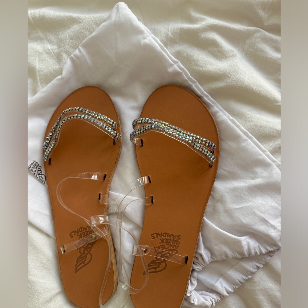 Ancient greek sandals Rhinestones